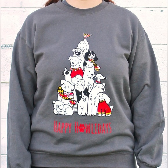 Route One Apparel Tops - 🆕 Happy Howlidays Tree (Coal Grey) / Crew
Sweatshirt